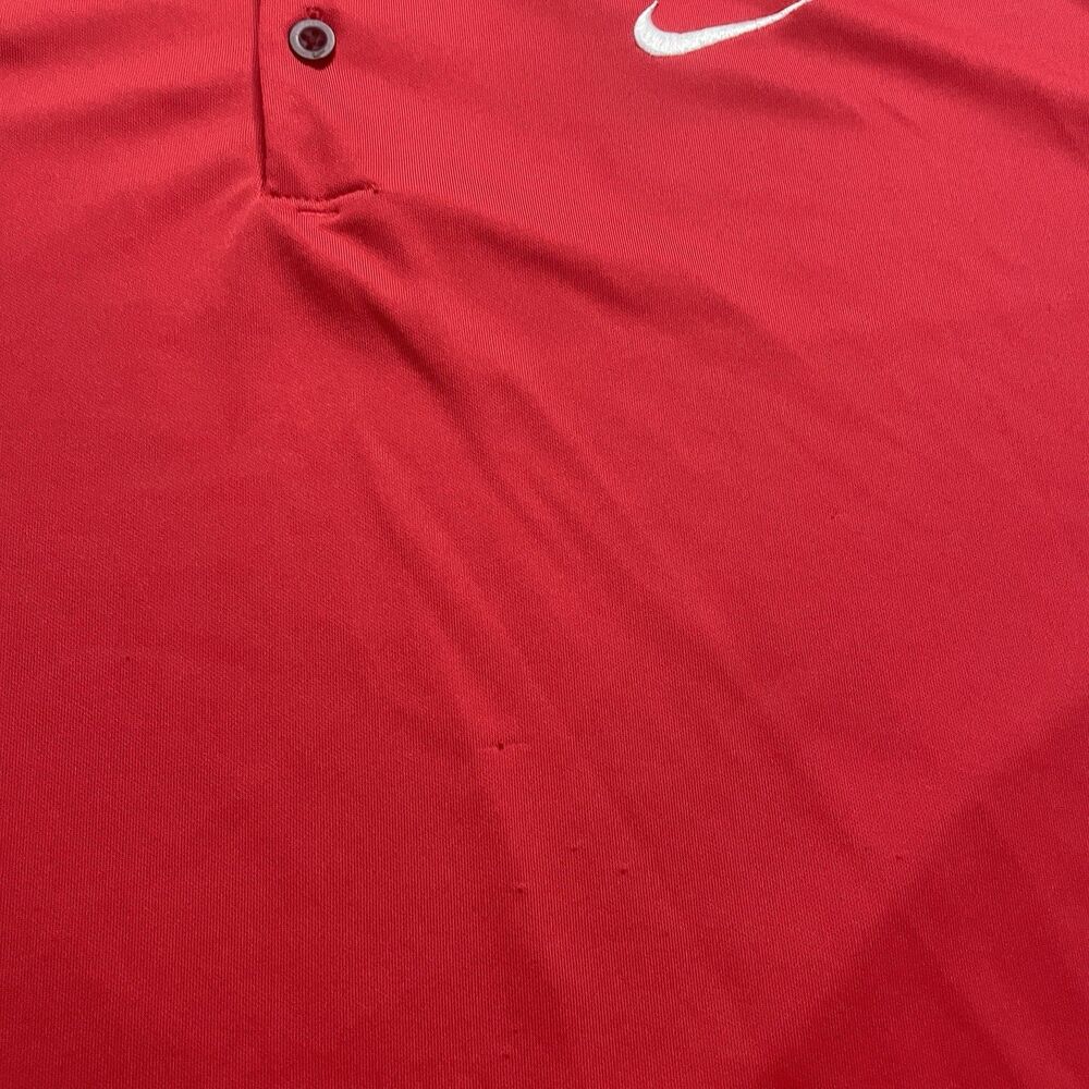 Nike Golf Dri-FIT Polo Shirt Mens 3XL Red Swoosh Performance Golf - Picture 4 of 5